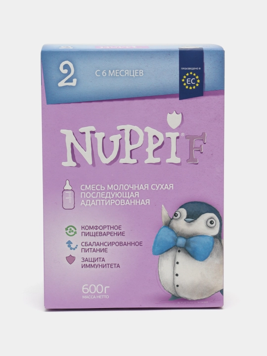 Смесь сухая Nuppi 2 молочная, адаптированная, 600 г - 