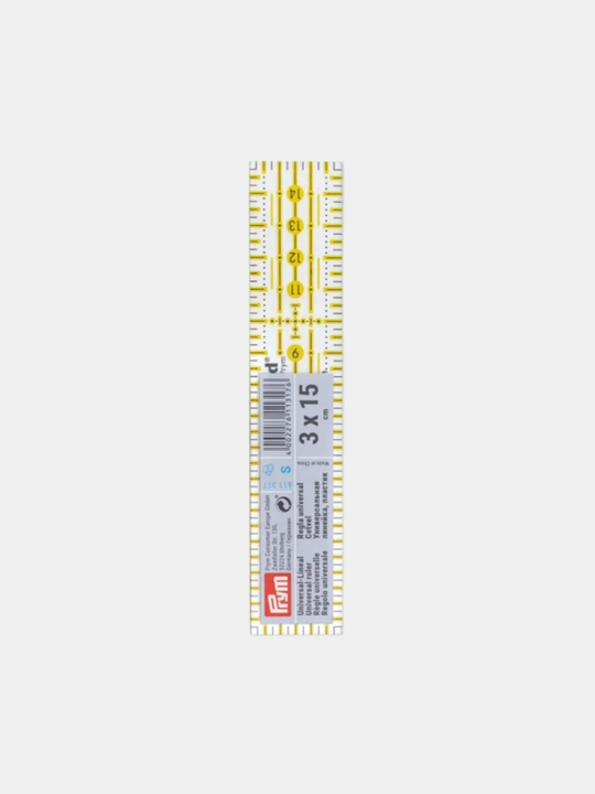 Универсальные линейки Omnigrid by Prym, шкала в см, 3 х 15 см