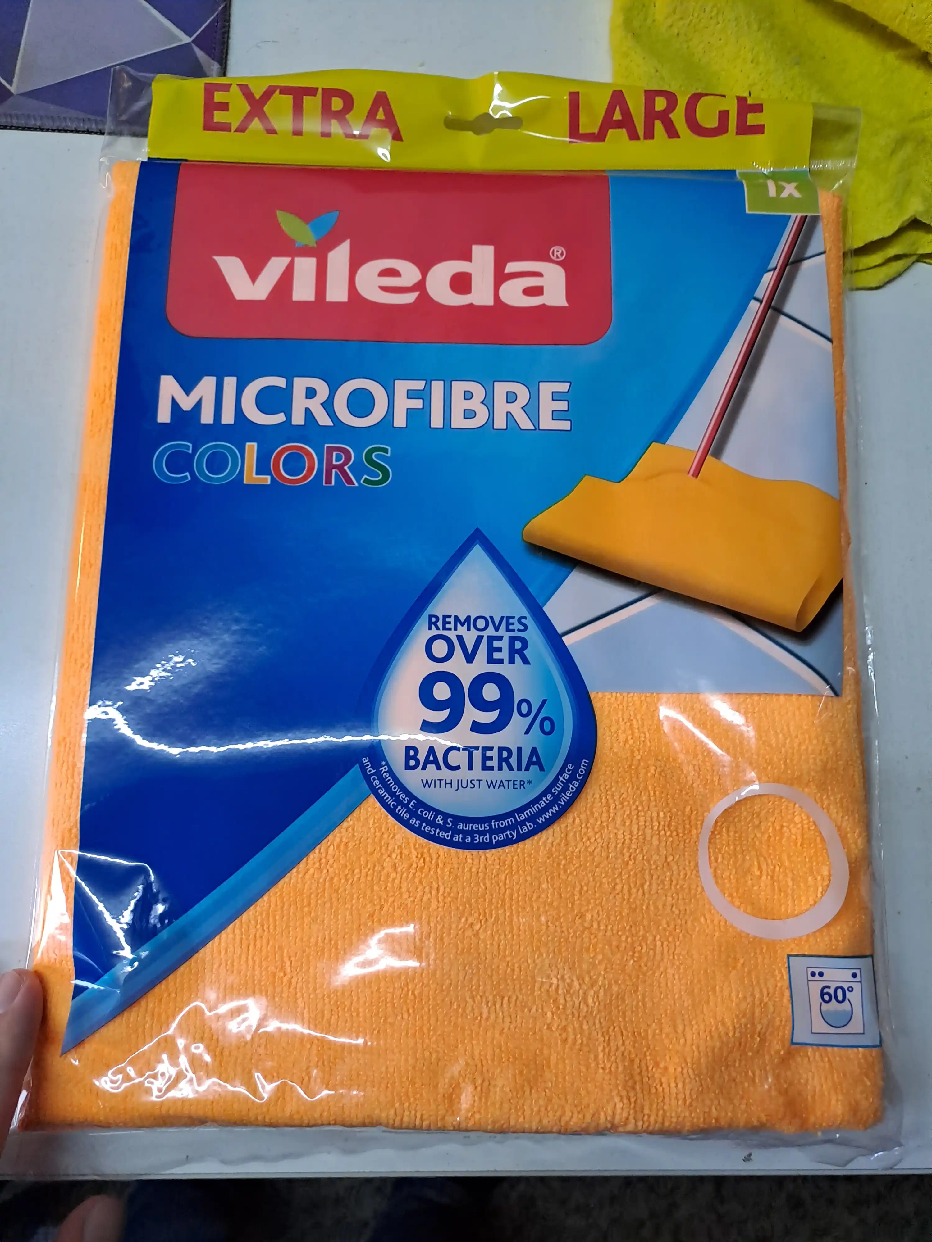 Vileda Colors тряпка из микрофибры для пола, впитывающая, прочная, 1 штука