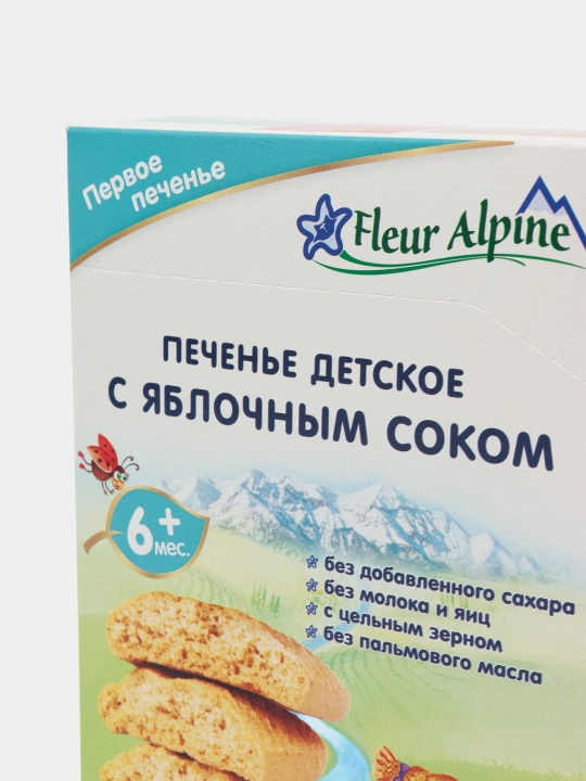 Pechenye Fleur Alpine, olma sharbati bilan, 6 oydan boshlab, 120 g