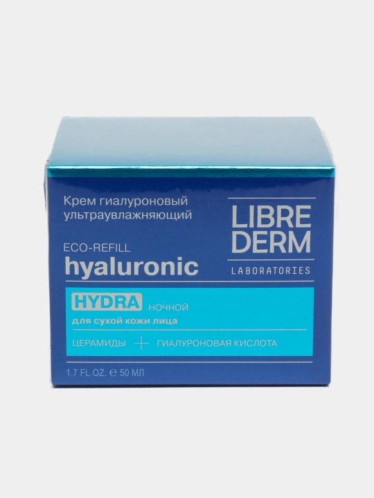 LIBREDERM Eco-refill Гиалуроновый крем ультраувлажняющий ночной для сухой кожи, 50 мл - 