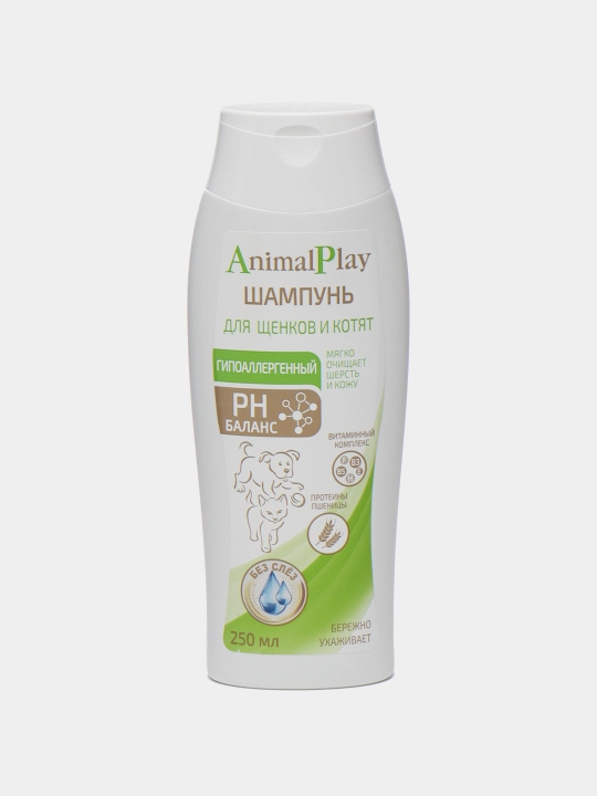 Kuchukchalar va mushukchalar uchun shampun Animal Play hipoalergenik, 250 ml - 