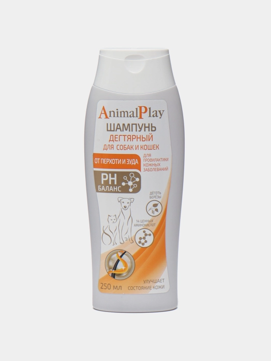 Mushuklar va itlar uchun shampun Animal Play kepek va qichishishga qarshi, 250 ml - 