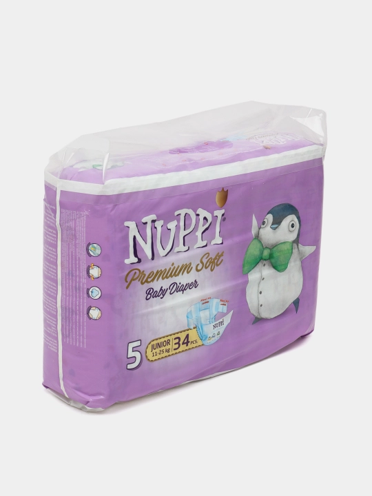 Детские подгузники Nuppi 5 N, 11-25 кг, 34 шт
