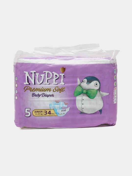 Детские подгузники Nuppi 5 N, 11-25 кг, 34 шт - 