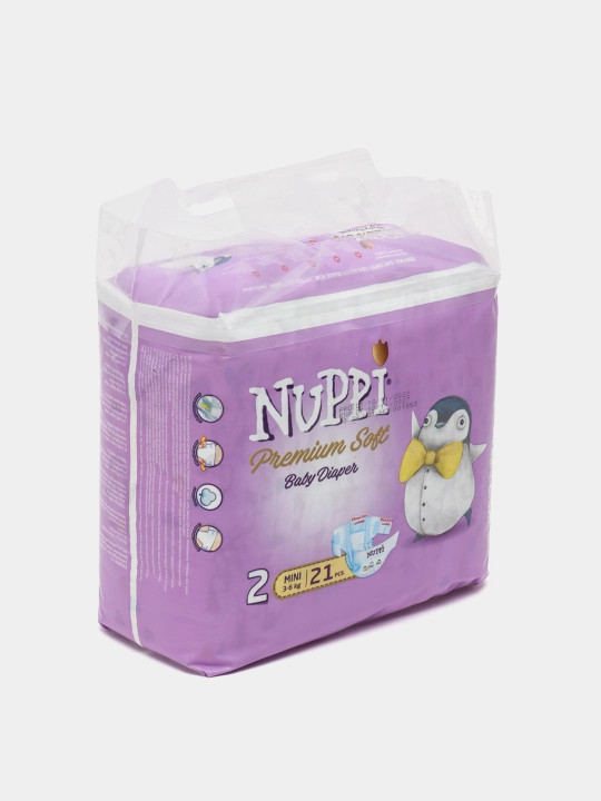 Детские подгузники NUPPI 2, 3-6 кг, 21 шт