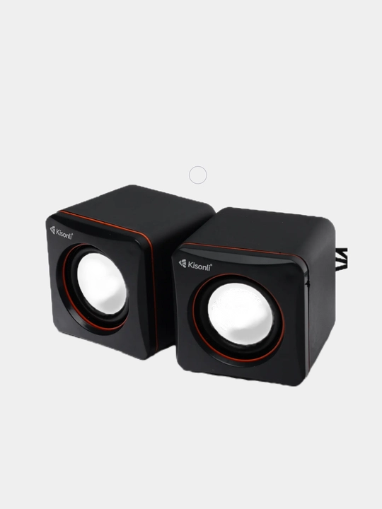 Колонки для компьютера Kisonli V400,  2.0, питание от USB, черный цвет, 3.5 Вт