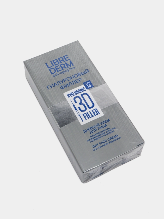 Gialuronik 3D to'ldiruvchi kunlik yuz kremi Librederm SPF 15, 30 ml