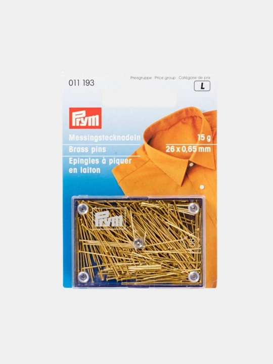 Булавки из латуни Prym, 0,65 * 26 мм, золотистый цвет, 15 г - 
