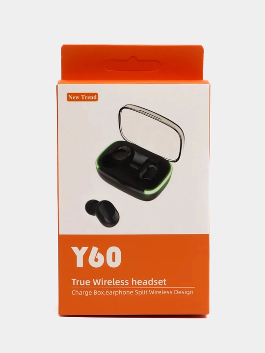 Bluetooth-наушники Y60 с зарядным боксом, со светодиодным дисплеем и сенсорным управлением
