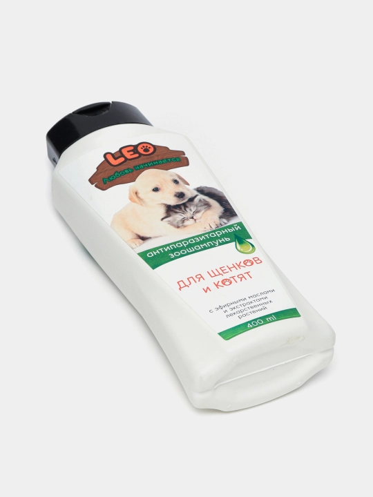 LEO Kuchukchalar va mushukchalar uchun parazitlarga  LEO uy hayvonlari shampuni, 300 ml