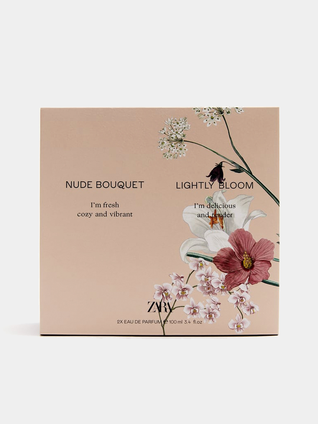 Парфюмерная вода для женщин ZARA Nude Bouquet 100 мл + Lightly Bloom 100 мл  купить по низким ценам в интернет-магазине Uzum ()