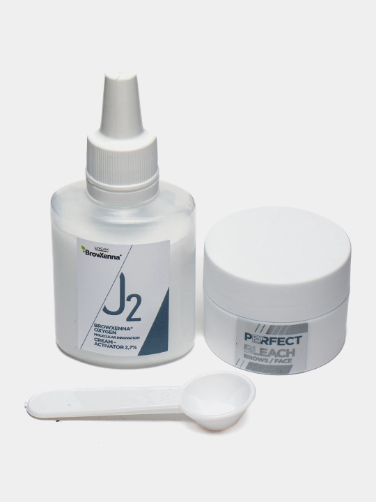 Sochni yoritish uchun mahsulotlar to'plami BrowXenna Perfect Bleach Lashop - 