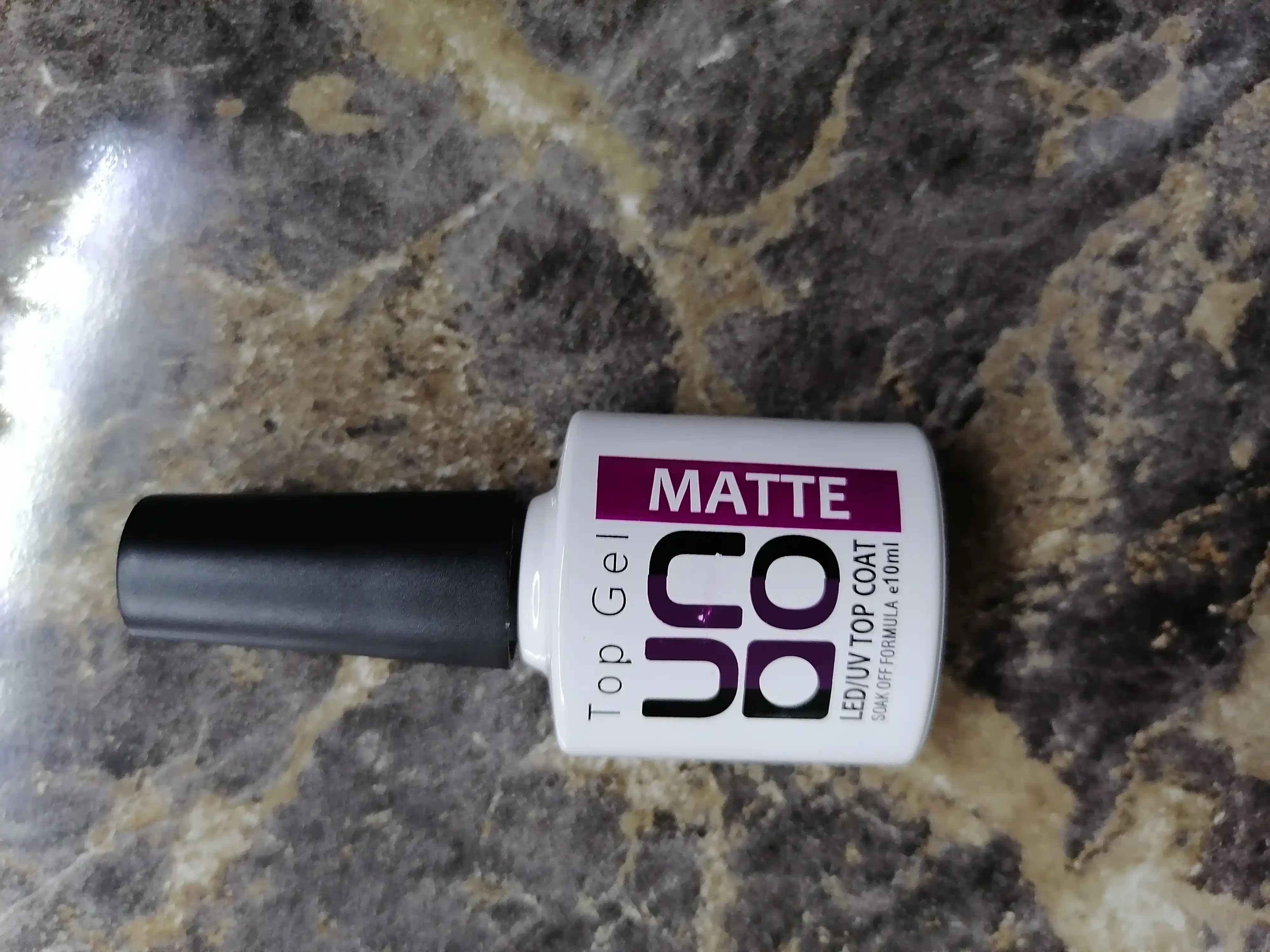 Top Uno Matte, gelli tirnoq bo'yog'i uchun mat top, 10 ml