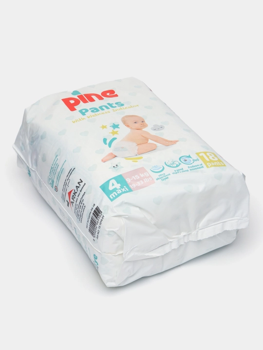 Bolalar trusiklar Pine Pants Maxi 4, 9-15 kg, 18 dona
