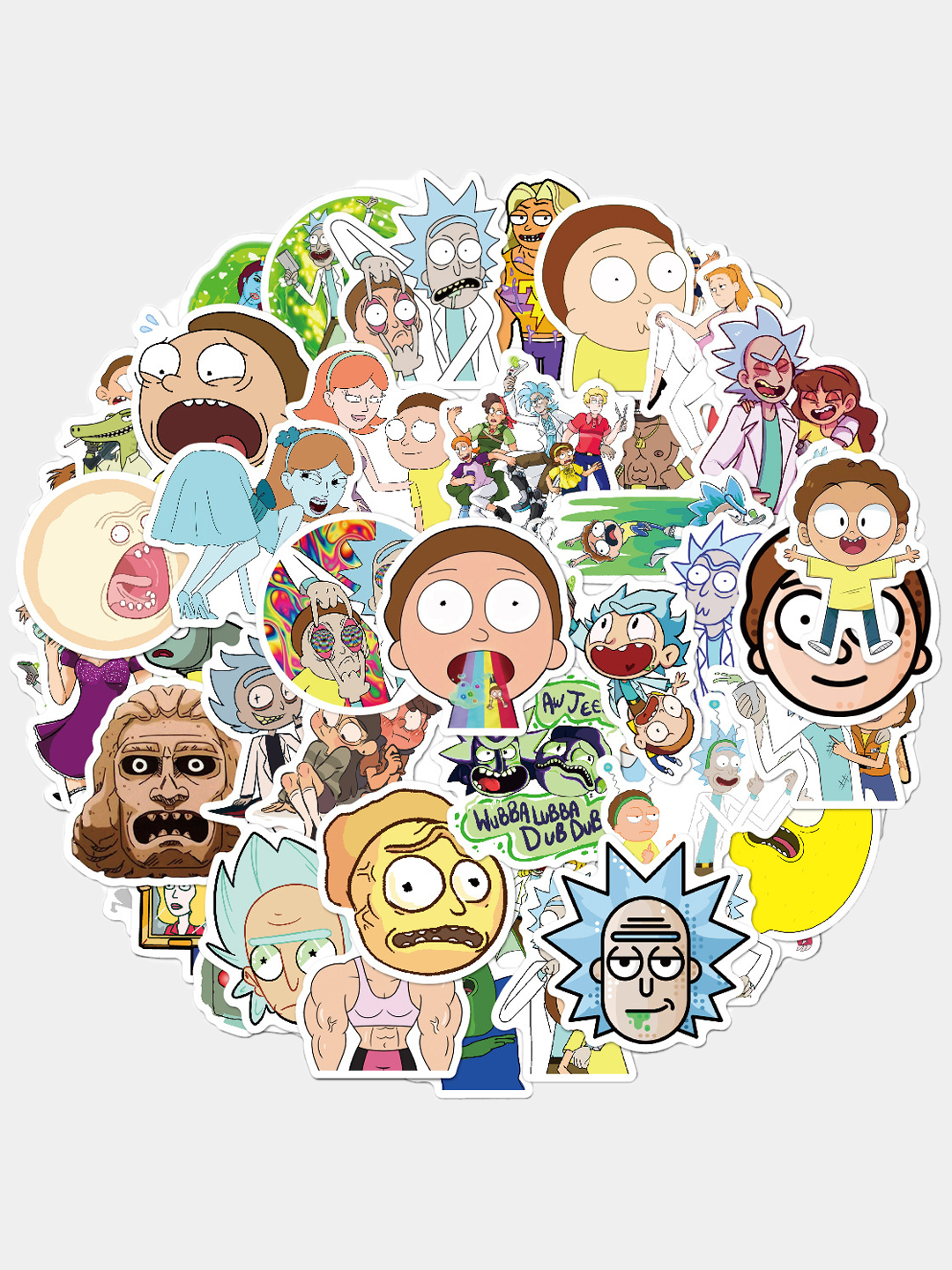 Купить Стикеры Рик и Морти, 55 шт за 50000 сум с бесплатной доставкой ...