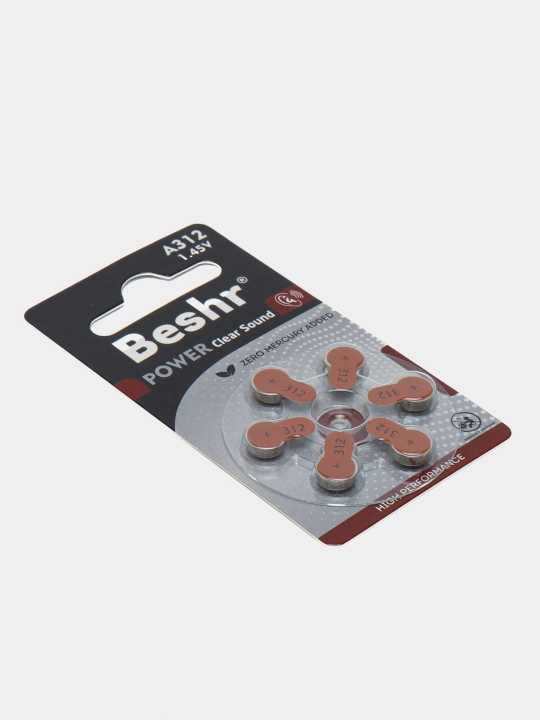 Батарейка для слуховых аппаратов Power Clear Sound  A312  1.45V, для чистого звука