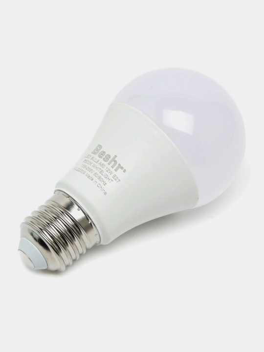 LED lampa, 12 Vt, 6500K- sovuq rang, E27,Beshr, energiya tejamkor, diodli lampa, lampochka