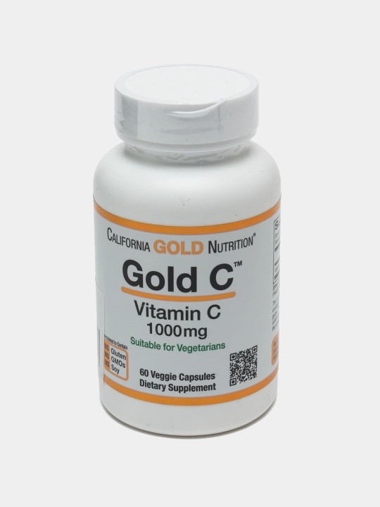 Витамин С California Gold Nutrition Gold C, 1000 мг, 60 капсул