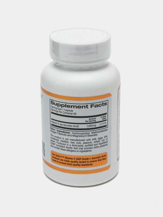 Витамин С California Gold Nutrition Gold C, 1000 мг, 60 капсул