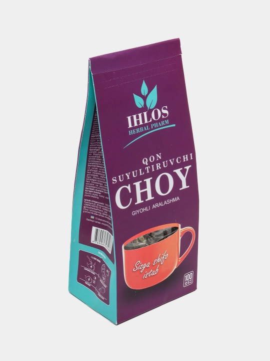 Bargli yashil choy (O'simlik aralashmasi) Qonni suyultiruvchi Ihlos, 100 g