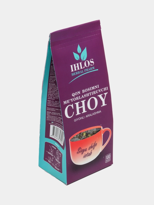 Bargli ko‘k choy, Bosimni normallashtirish uchun o‘tli aralashma Ihlos, 100 gr