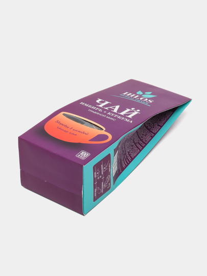 Чай листовой черный (Травяной микс) имбирь + куркума Ihlos, 100 г