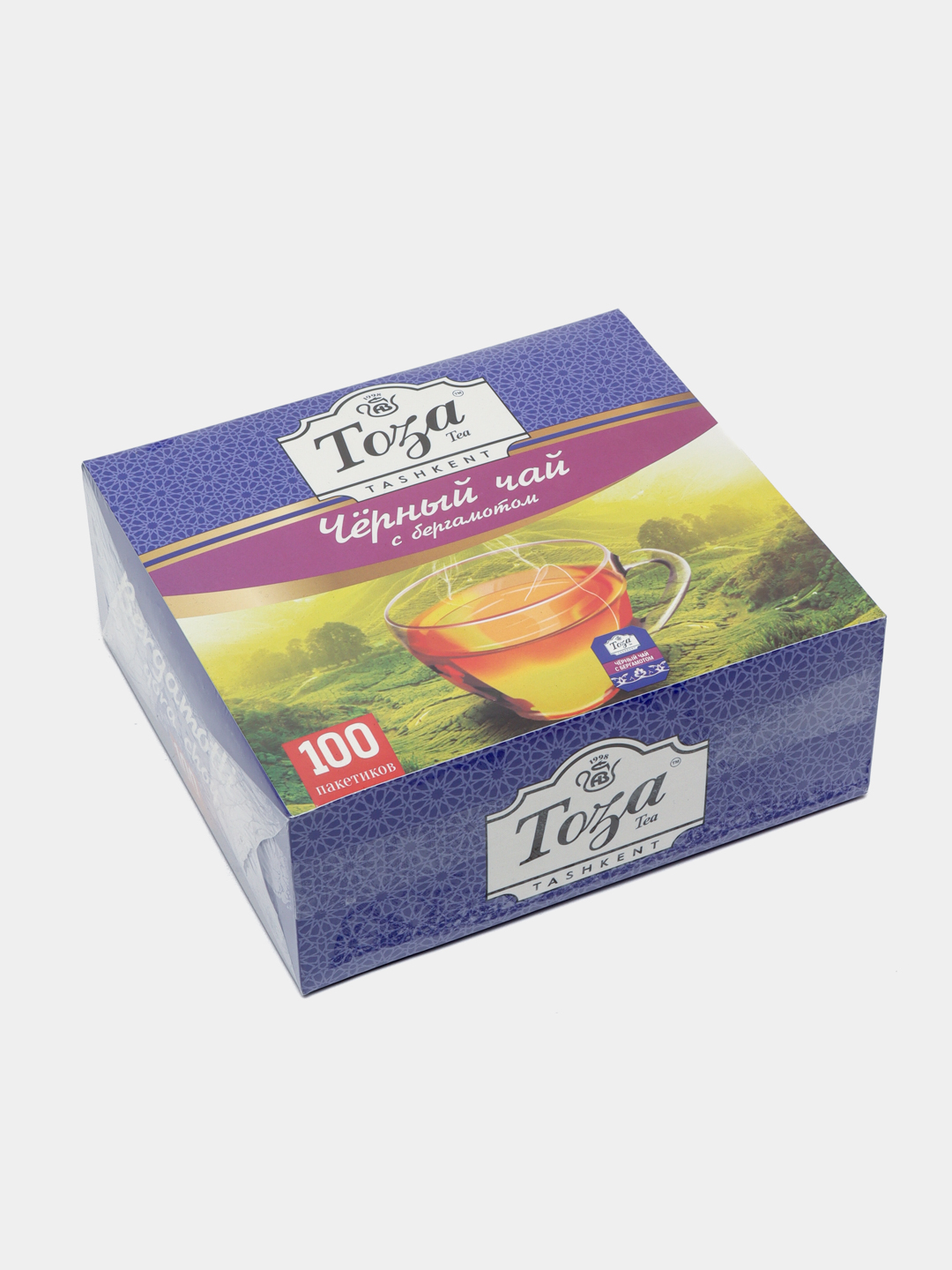 Чай черный Тоза, с бергамотом, 100 пакетиков