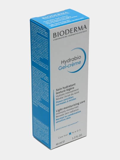 Namlovchi gel-krem Bioderma Hydrabio yengil teksturali, 40 ml