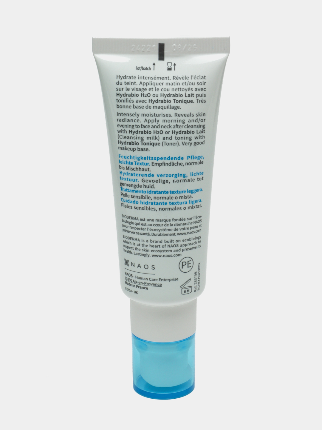 Namlovchi gel-krem Bioderma Hydrabio yengil teksturali, 40 ml