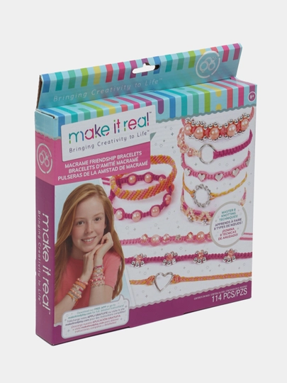 Набор рукоделия для девочек Make It Real Macrame DIY set "Friendship Bracelets" 1318