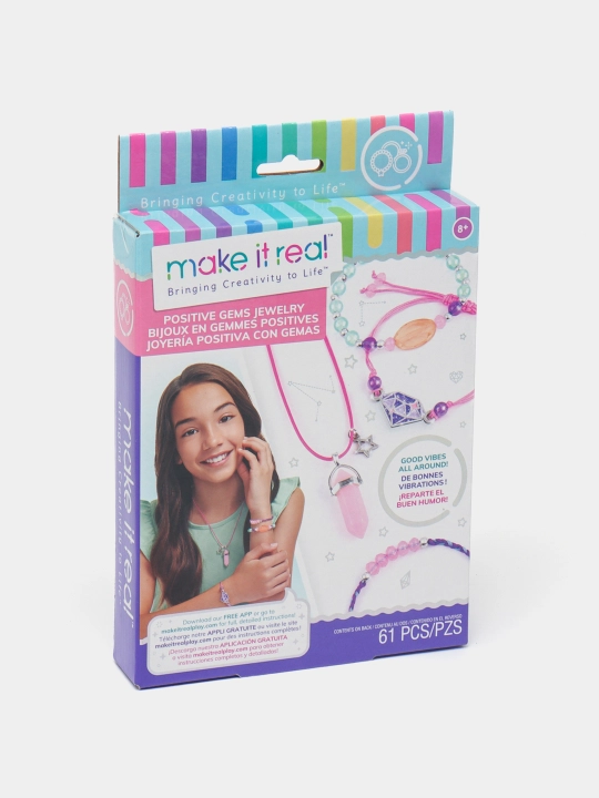 Детский набор для создания украшений Make It Real Positive Gems Jewelry 1211