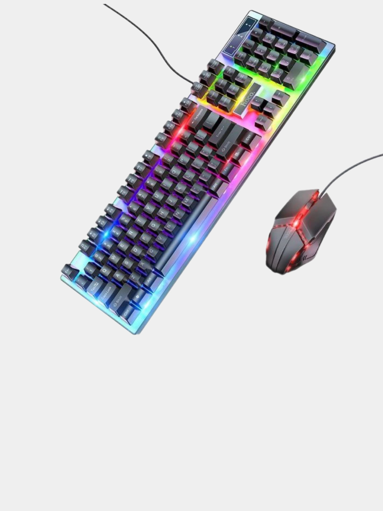 Игровая проводная клавиатура и мышка Gaming Combo Hoco Luminous RGB ...