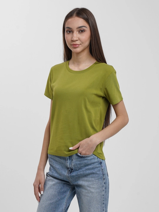 Женская футболка оверсайз, однотонная и подростковая