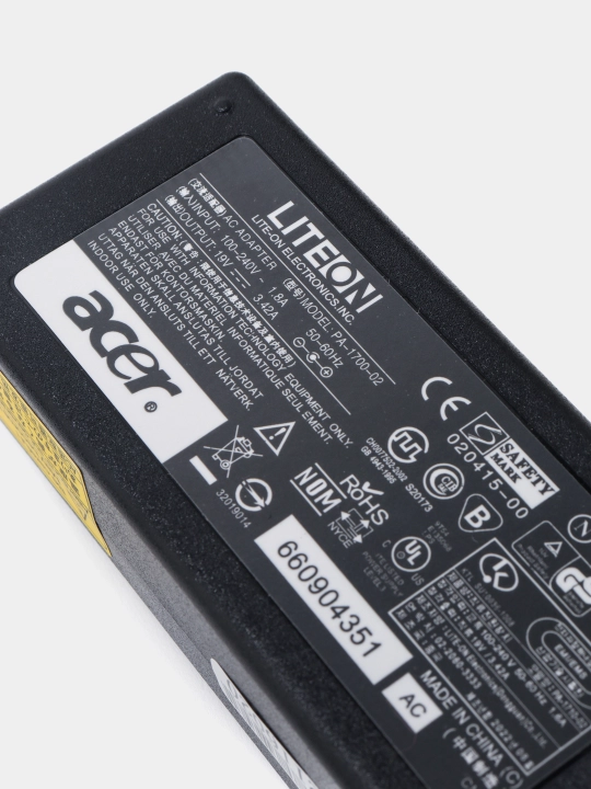Зарядка для ноутбука Acer 19V 3.42A 65W блок питания маленький конец