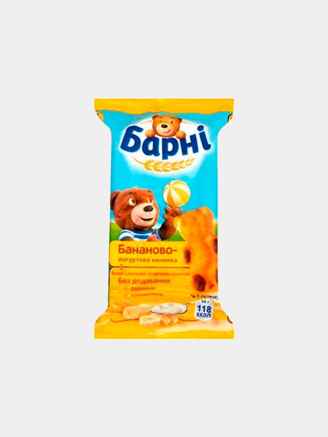 Пирожное Медвежонок Барни, с бананово-йогуртовой начинкой, 150 г купить ...