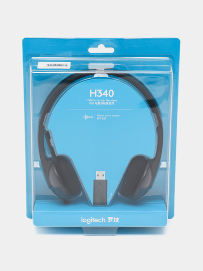 Наушники для компьютера Logitech USB-гарнитура H340 для колл центра ...