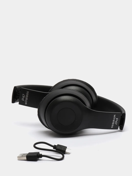 Simsiz Bluetooth quloqchinlar P47, mikrofon, radio va fleshka uyasi bilan