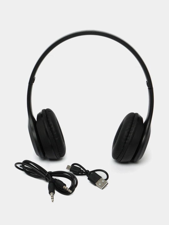 Simsiz Bluetooth quloqchinlar P47, mikrofon, radio va fleshka uyasi bilan