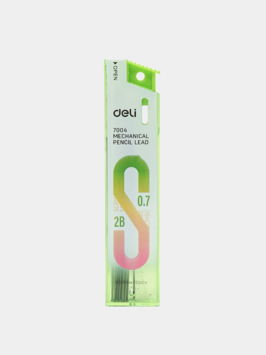Грифель 4 шт, 0.7 мм 2В 20 шт 7004 Deli - 