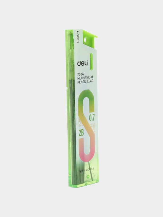 Грифель 4 шт, 0.7 мм 2В 20 шт 7004 Deli