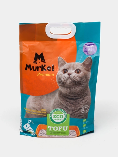 Наполнитель для кошачьего туалета Murkel Tofu, с ароматом лаванды, 12 л