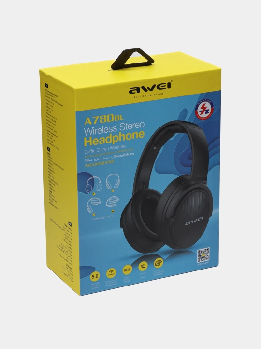 Bluetooth quloqchin AWEI A780BL mikrofonli, uzoq quvvat