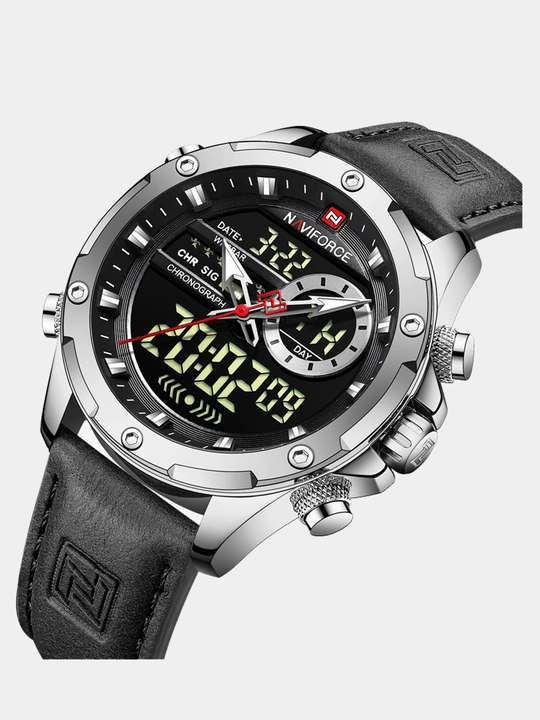 Erkaklar uchun kvarts soati Naviforce Dual 9208 - 