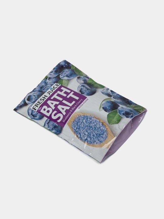 Соль для ванн с пеной, Blueberry & Black Cherry, Fresh Juice, 500 мл