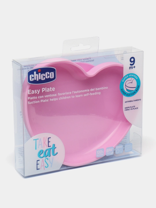 Likopcha silikonli Chicco Easy Plate , 9 oylikdan