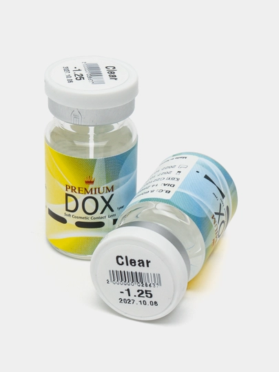 CLEAR -1.25 Premium прозрачные контактные линзы BC 8.6, DIA14.2, 1 год, 2 Линзы — OPTICA-0000813