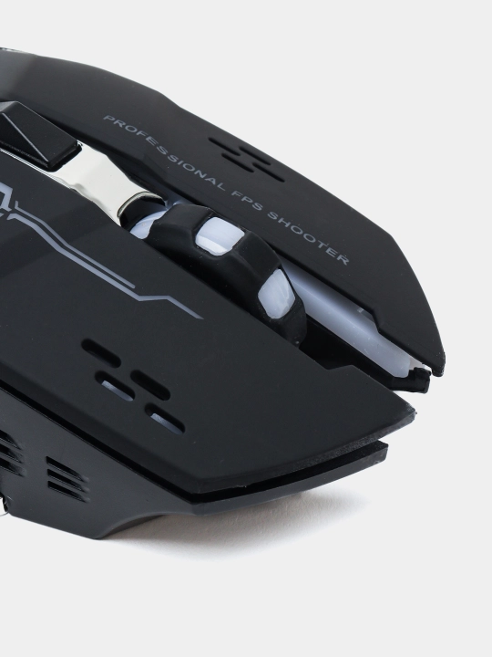 Simsiz oyin sichqonchasi, T-WOLF Q13 RGB, qayta zaryadlanuvchi, tovushsiz ergonomik