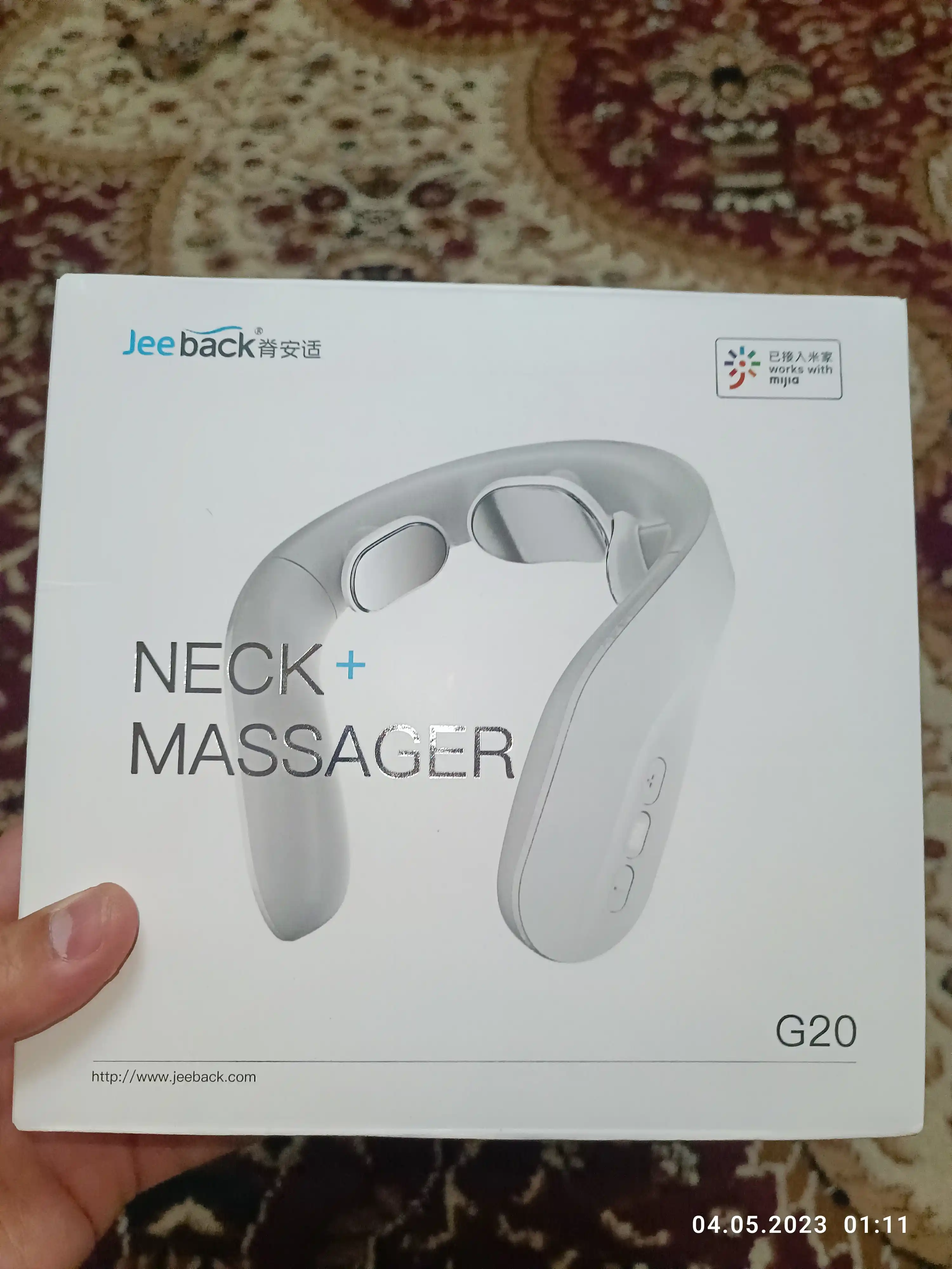 Xiaomi Jeeback G20 bo‘yin uchun elektr massaj moslamasi, 4 ta massaj rejimi