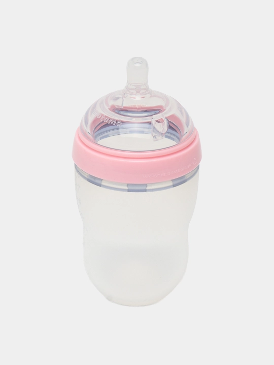 Suv idishi kolikaga qarshi Comotomo, pushti, 3 oy+, 250 ml